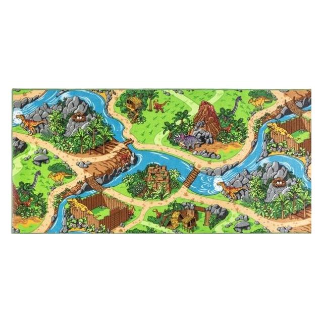 Associated Weavers Bil Legetaeppe "Dino World" 95 x 200 cm (200 x 95 cm) (DINO WORLD 95X200)
