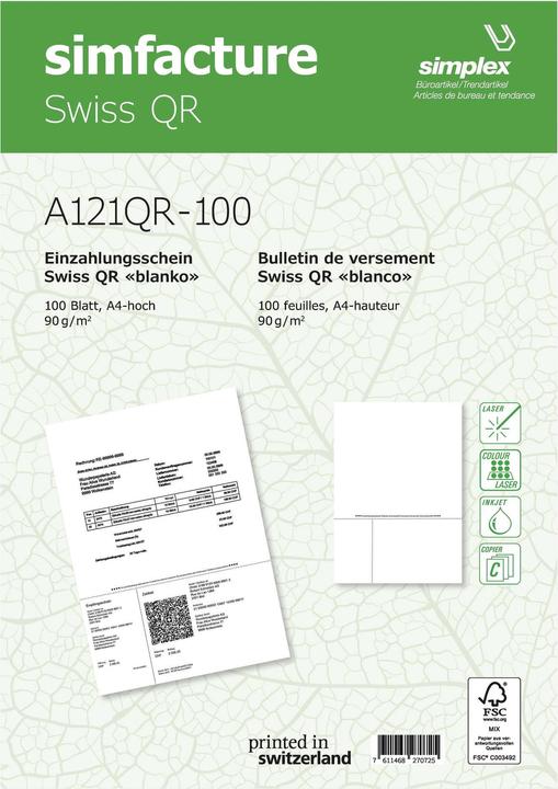 Immagine prodotto Simplex Simfacture - Swiss QR (500 x)