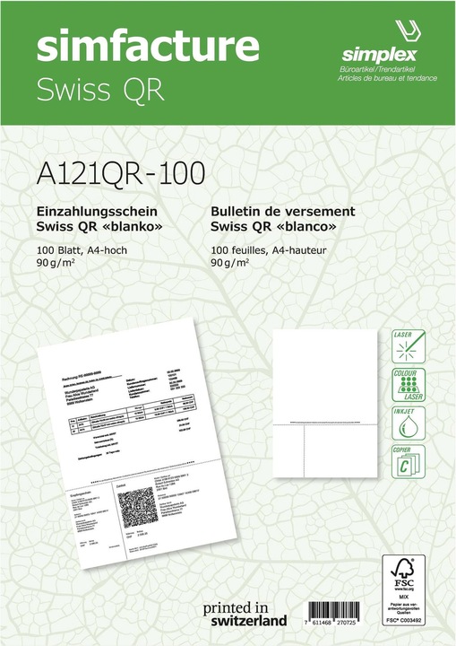 Image du produit Simplex Simfacture - Swiss QR (500 x)