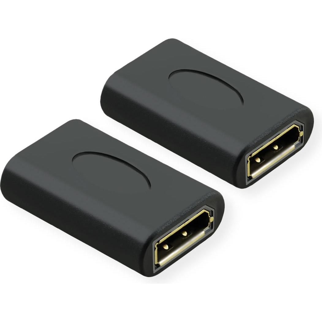 Value DisplayPort Adapter (5 cm), Data + Video Adapter, Schwarz