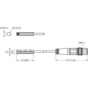 Turck Sensore di campo magnetico per cilindri pneumatici BIM-UNC-AN6X-0.3-PSG3M (Misuratore), Modulo elettronico