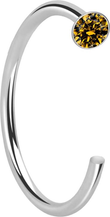 Immagine prodotto Star Piercing Nasenring offen silber Kristall topaz (senza ottone, Argento 925)