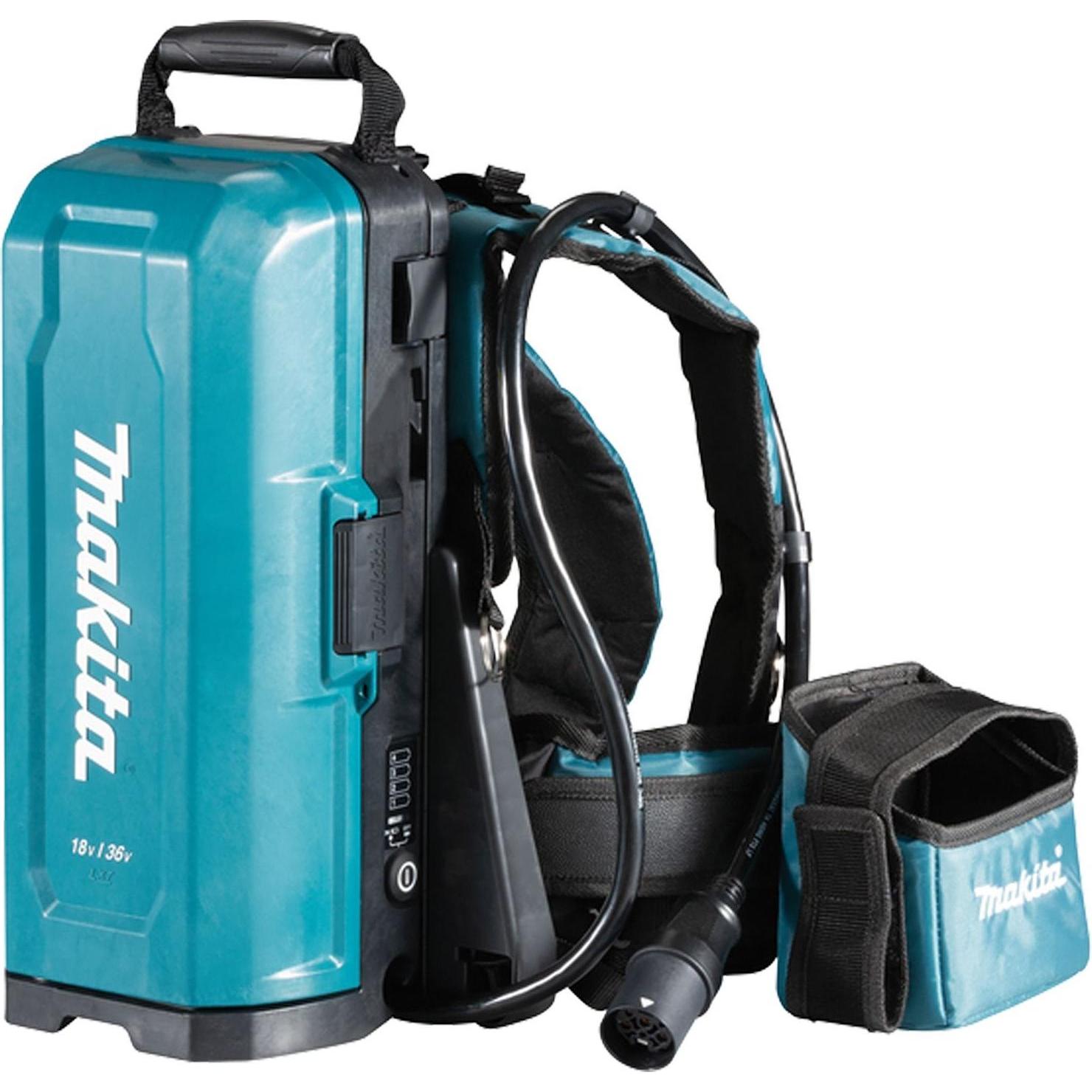 Makita, Werkzeugakku + Ladegerät, Rückentragbare Akku-Bank (18 V)