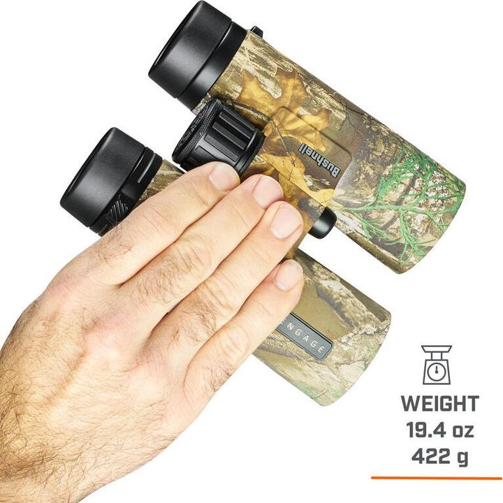 Produktbild Bushnell - Engage x - 10 x 42 - Real Tree Edge Knochenkollektor - Rakantprisma - Wasser und nebelsic (10x, 42 mm)