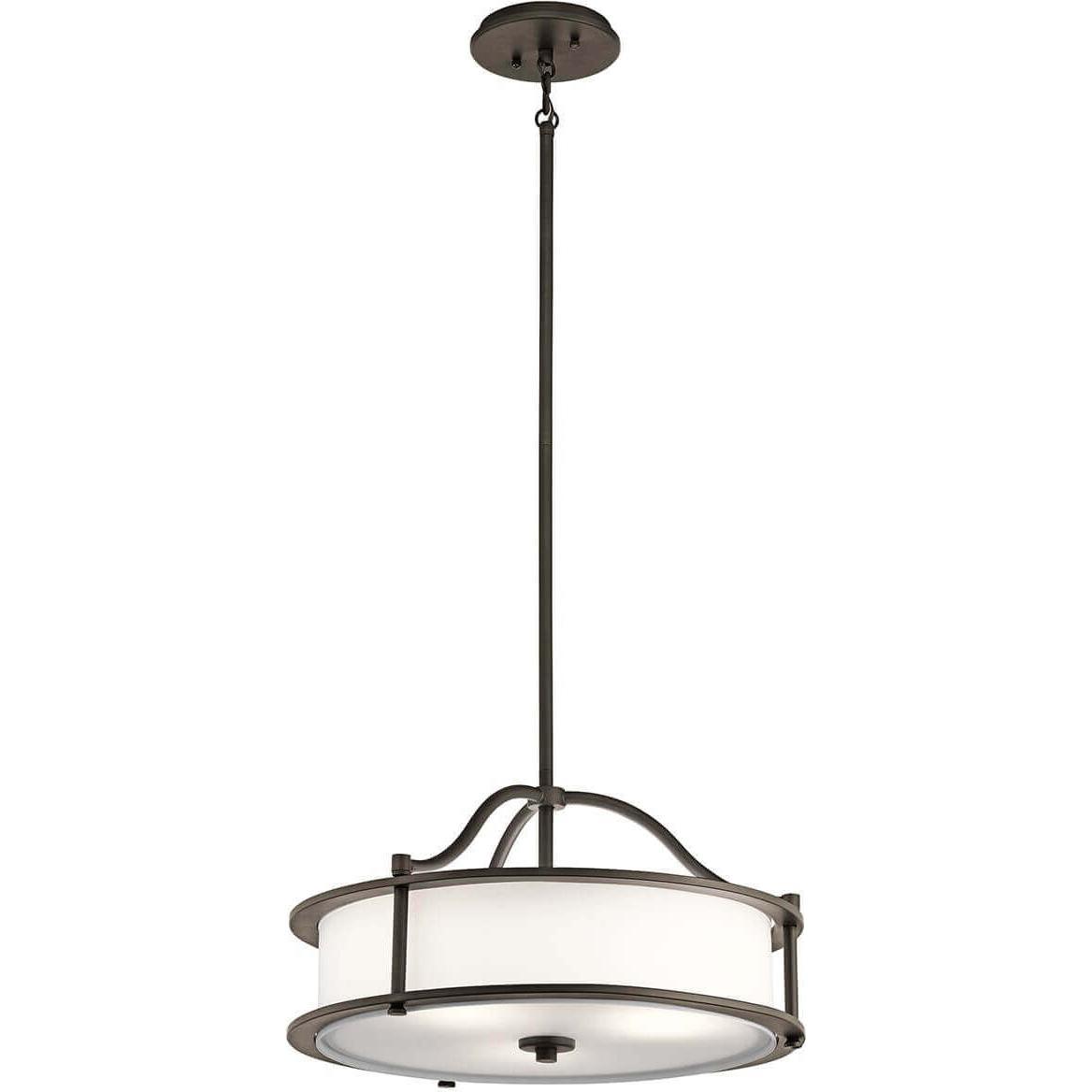 Elstead Lighting, Pendelleuchte, Emory Hängeleuchte E27 3-fach 26cm Bronze Klassisches Zinn (E27)