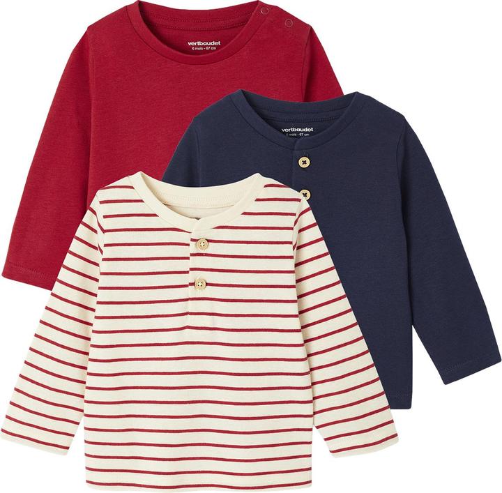 Actual product image Vertbaudet 3er-Pack Baby Shirts BASIC aus Bio-Baumwolle (92)