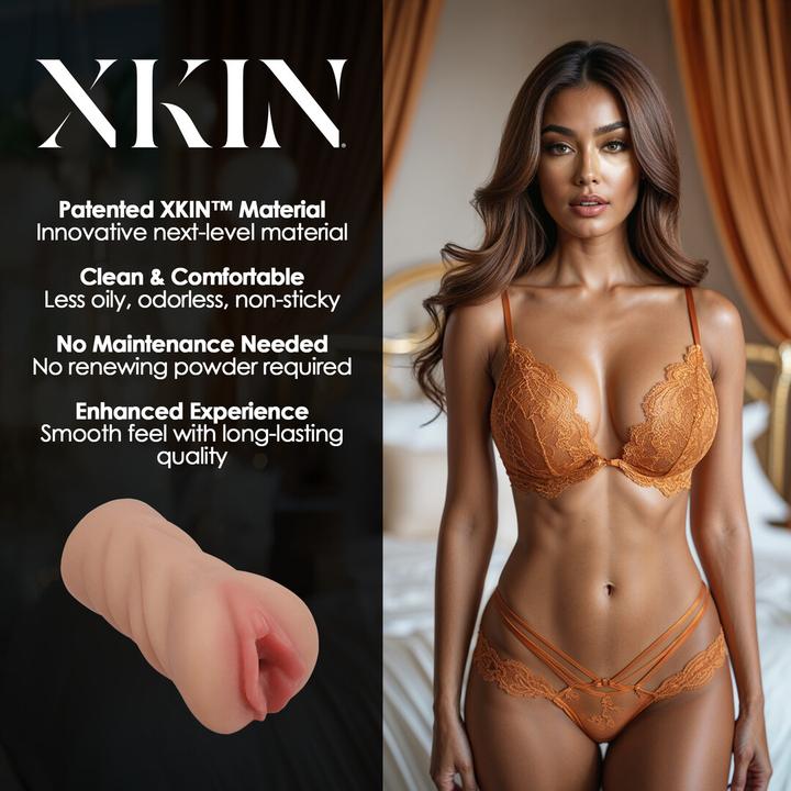 Produktbild Xkin Secret Affairs - Midnight Honey Celeste - TPE Medium Masturbator - 199g - Tan