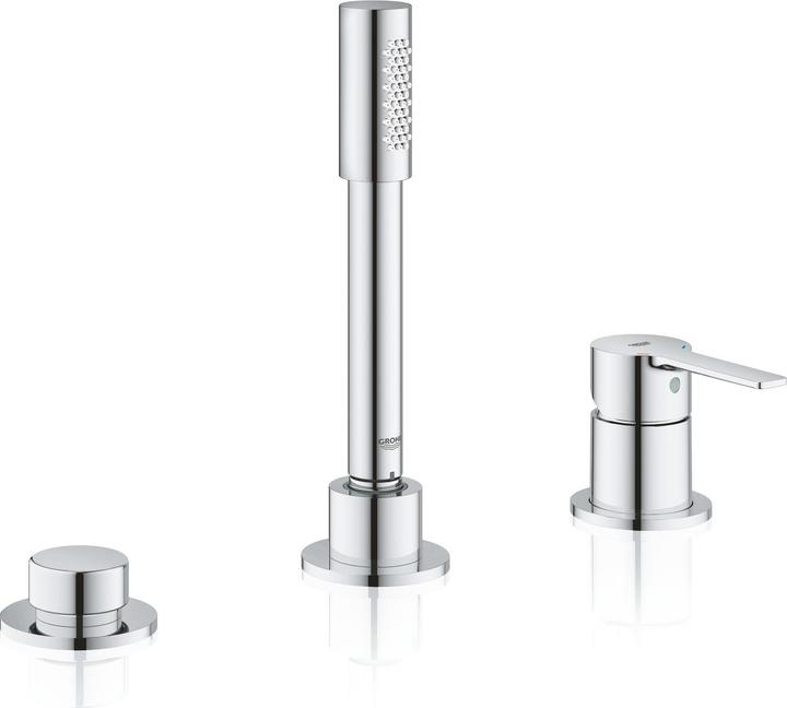 Grohe 3-hole single-lever bath comb. LINEARE chrome