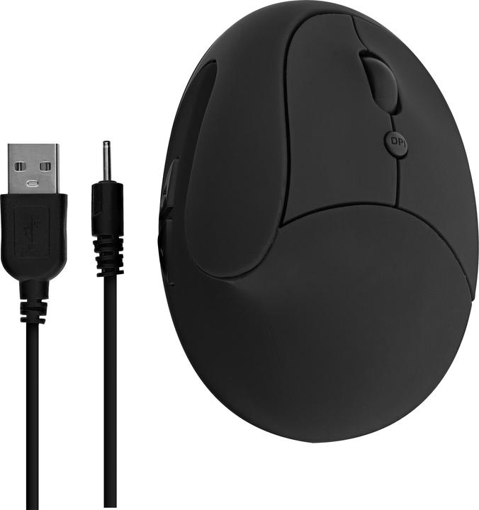 Image du produit T'nB Mini souris sans fil ergonomique verticale et rechargeable Ergo (Noir) (Sans fil)