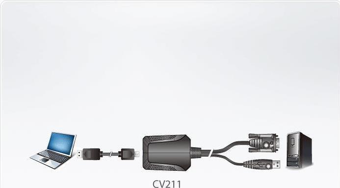 Image du produit Aten CV211 Adaptateur de console USB pour ordinateur portable