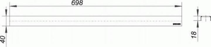 Actual product image Dallmer Cover CERALINE STANDARD, stainless steel, 700 mm (700 mm)