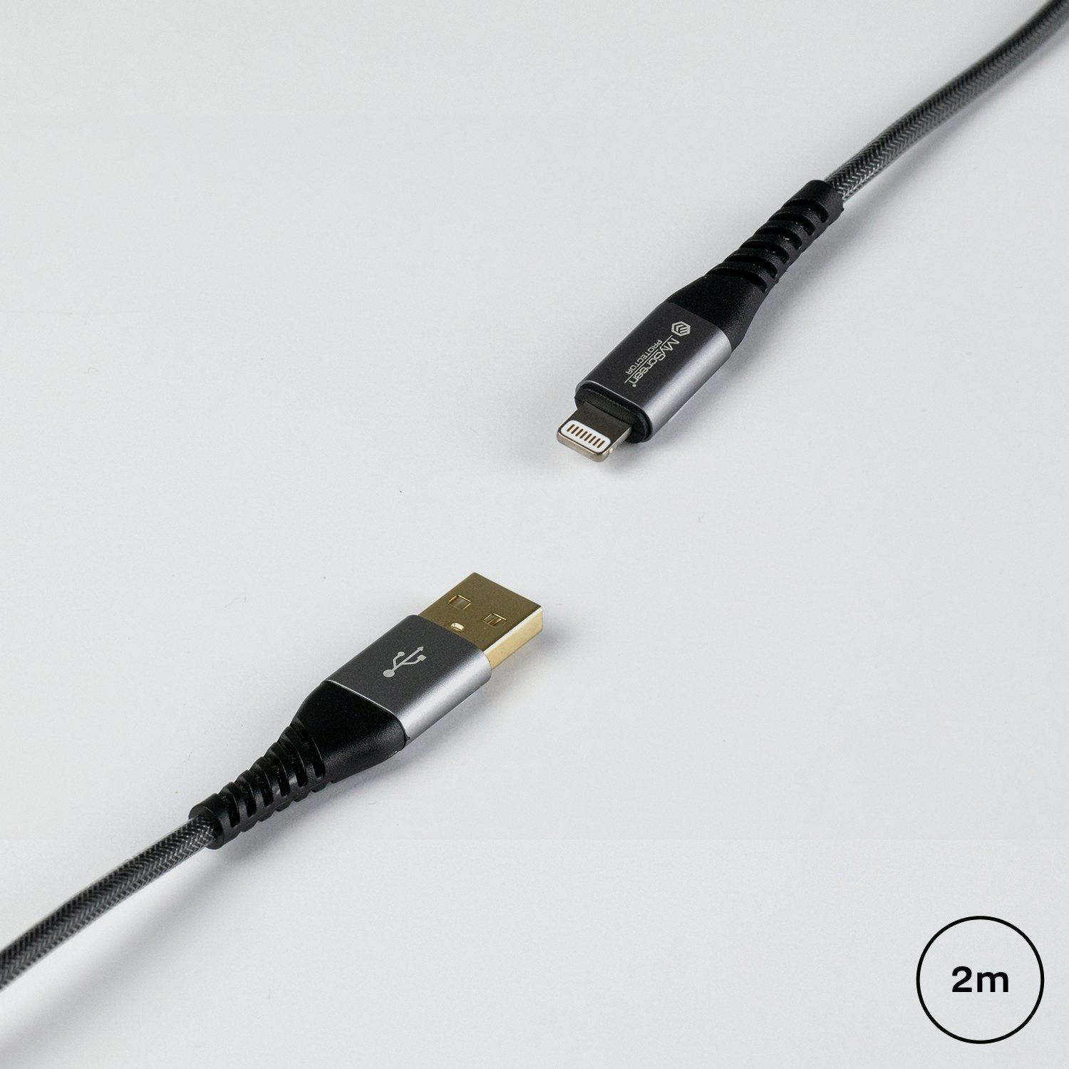 MyScreen Protector MSP Kevlar USB-A auf Lightning-Kabel 1,2 m (1.20 m), Cavo USB
