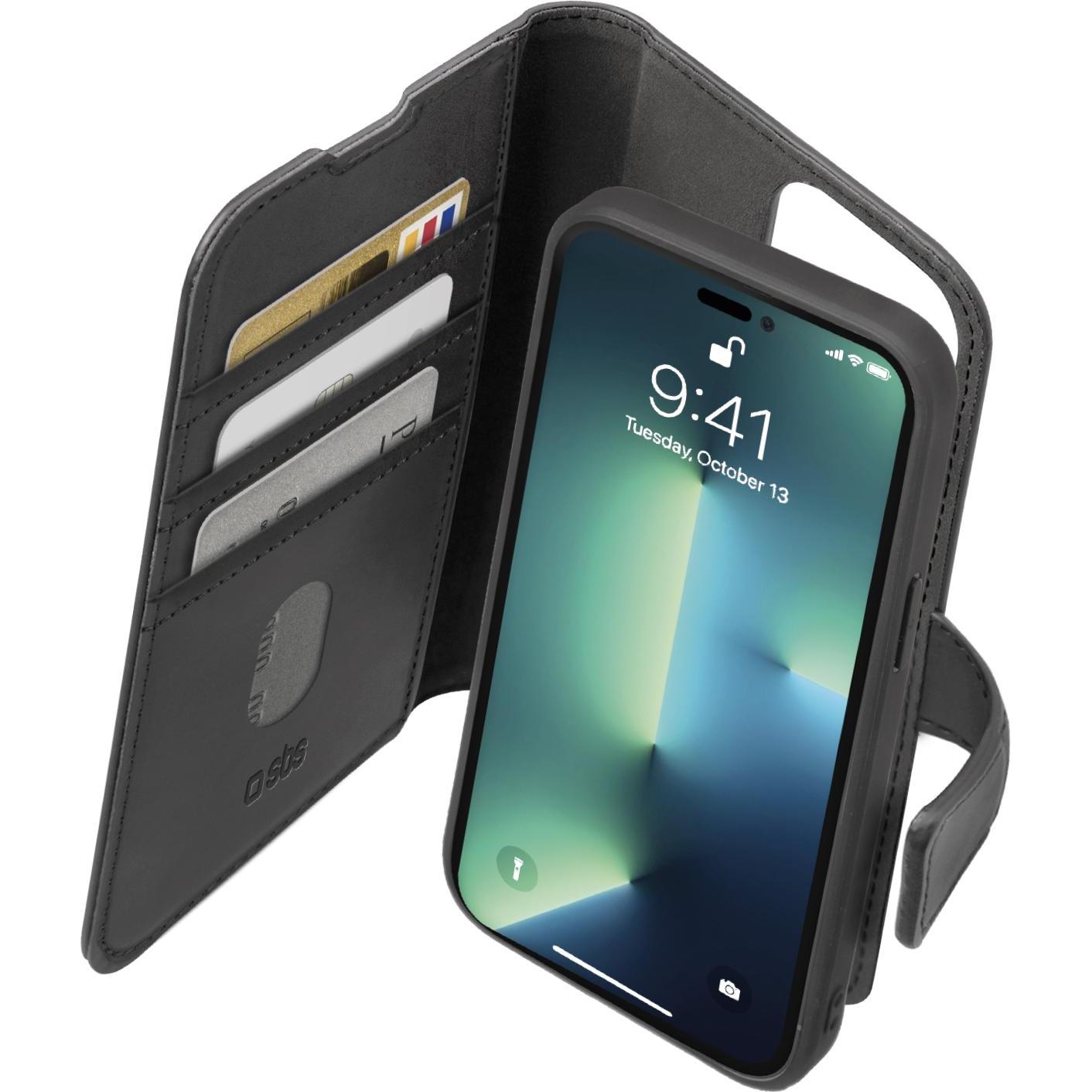 SBS Klapphülle (Apple iPhone 14 Pro), Smartphone Hülle, Schwarz