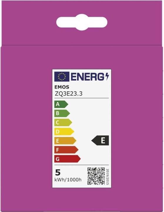 Label énergétique Emos Lampe LED Classic Candle / E14 / 4,2 W (40 W) / 470 lm / Blanc neutre (E14, 470 lm, 3 x)