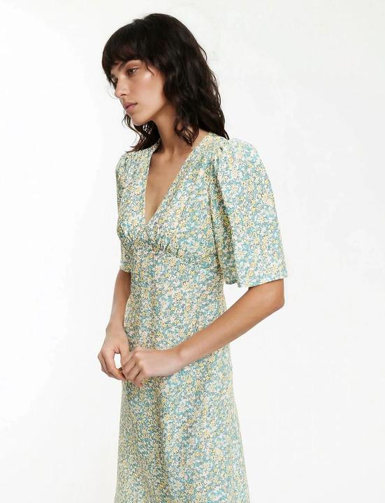 Image du produit La Redoute Collections Midikleid mit V-Ausschnitt (XL)