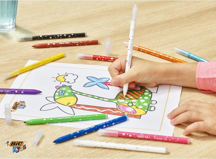 Actual product image Bic Magic fibre-tip pens ® KIDS MAGIC, 0.8 mm, 10 colours assorted, case of 12 pieces (12 x)