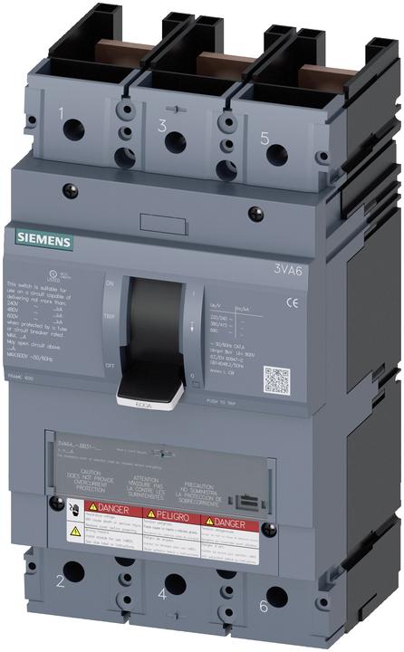 Immagine prodotto Siemens Interruttore automatico 600A 3p opt. comando a motore 3VA6460-1BB31-0AA0