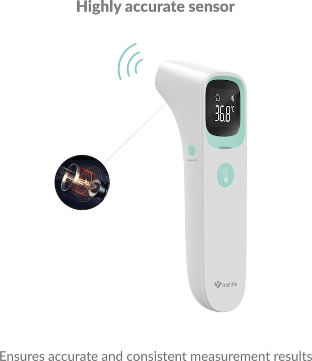Productafbeelding Truelife Ir klinische thermometer Care Q10 BT (Auriculair, Voorhoofd, Contactloos)