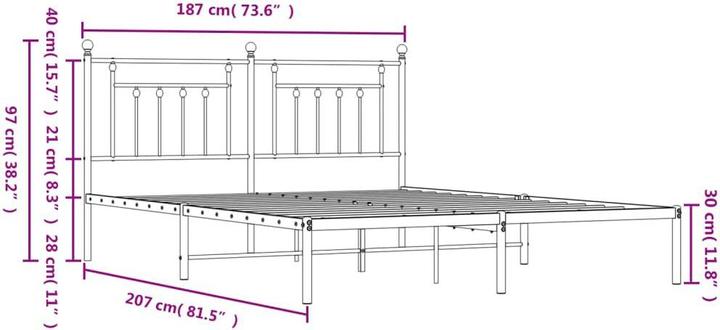 Produktbild vidaXL Bettgestell (180 x 200 cm)