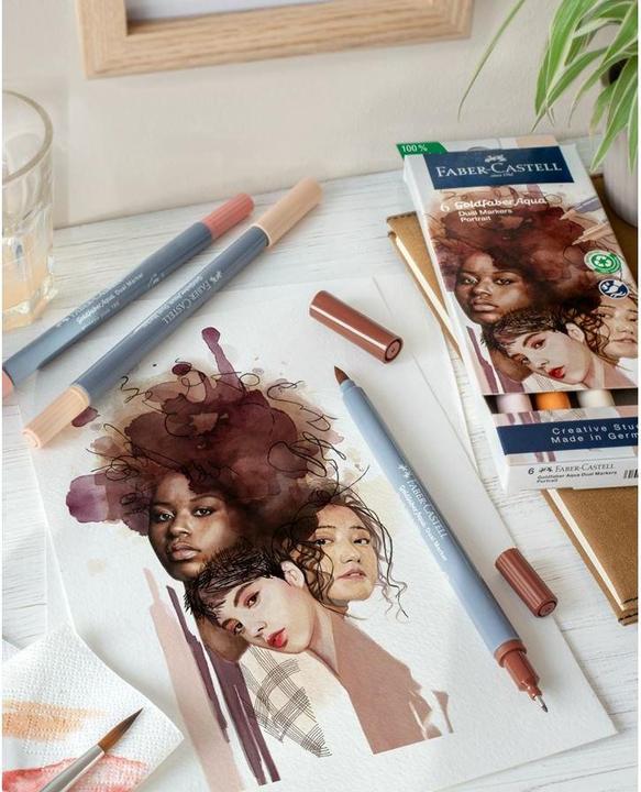 Produktbild Faber-Castell GOFA AQUA DUAL MARKER - Farbstoffmarker (6 x)