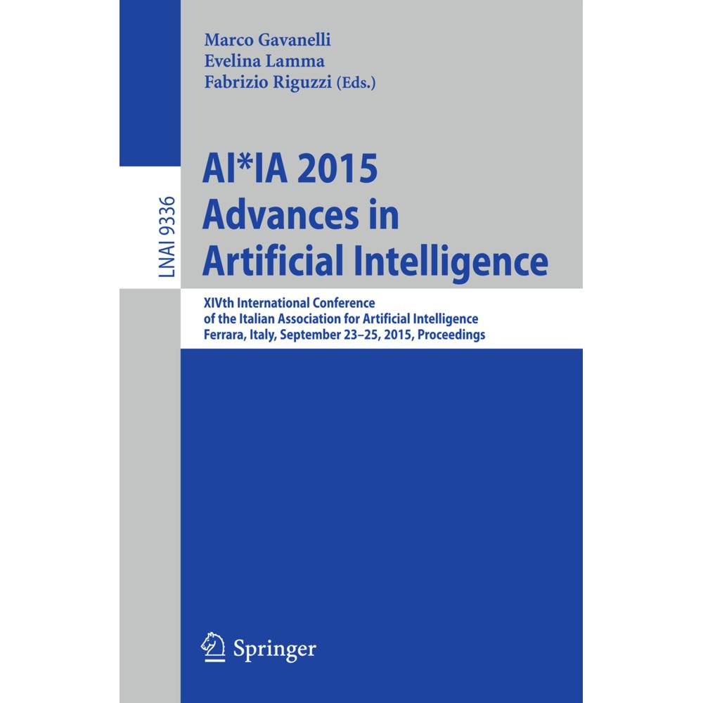 AI*IA 2015 Advances in Artificial Intelligence, Fachbücher