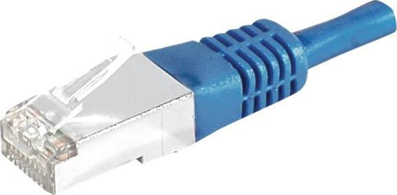 Exertis Connect Patchkabel F/UTP, CAT.6a, blau, 7,5 m Für 10 Gigabit/s, mit besonders schmalem Knickschutz (F/UTP, CAT6a, 7.50 m)
