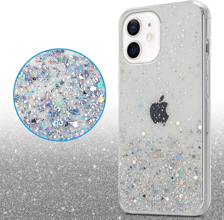 Actual product image Cadorabo Bumper TPU funkelnder Glitter (Apple iPhone 12 mini)