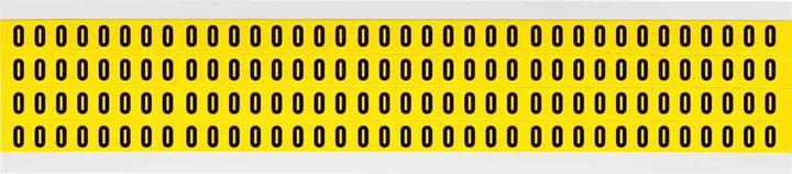 Actual product image Brady 3400-0, B-499, black on yellow, 6 x 9mm, number 0, character height 6.3mm(25 K. á 144 E.)