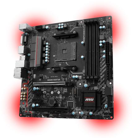 Produktbild MSI B350m Mortar (AM4, AMD B350, mATX)