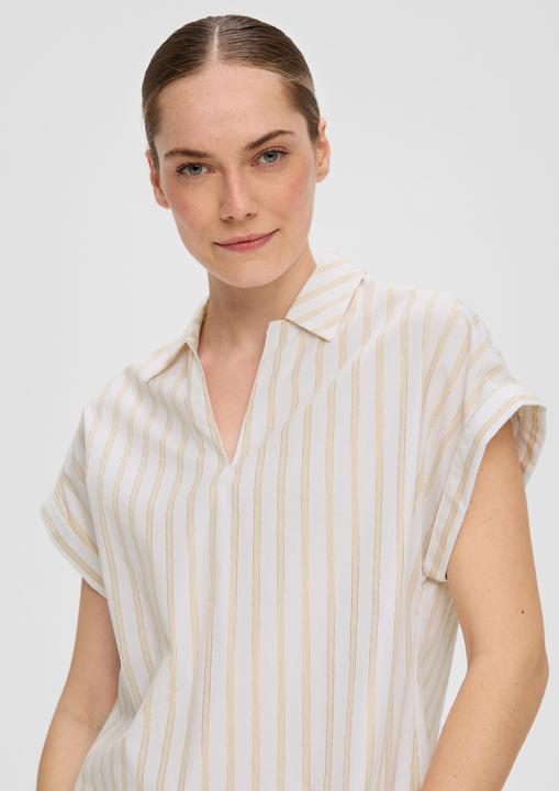 Image du produit s.Oliver Bluse Bluse mit Metallic-Streifenmuster (48)