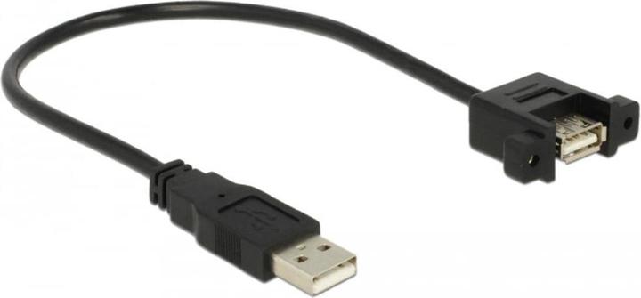 Actual product image Delock USB2.0 cable A-A: 25cm,for one-sided installation (0.25 m, USB 2.0)