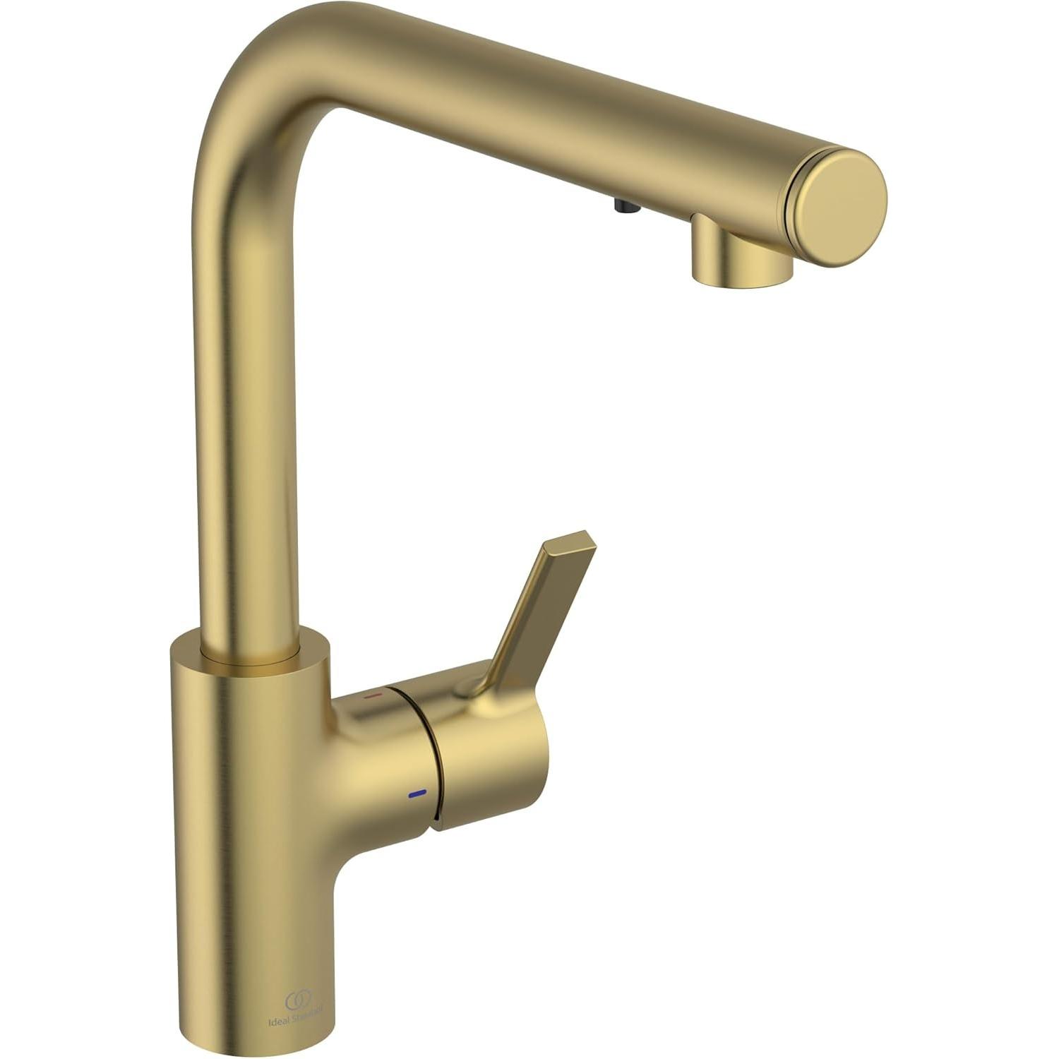 Ideal Standard, Rubinetteria da cucina, IDS Küchenarmatur GUSTO Ausl 232mm L-Auslauf m Seife bru gold