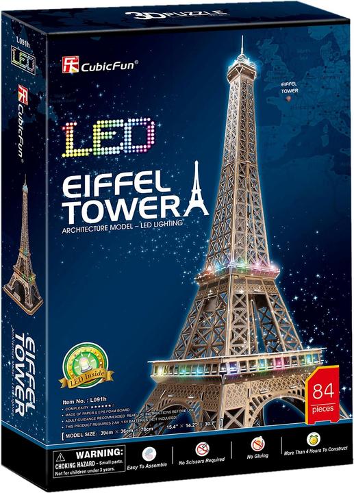 Immagine prodotto Cubicfun PUZZLE 3D Torre Eiffel (La luce) (84 pezzi)