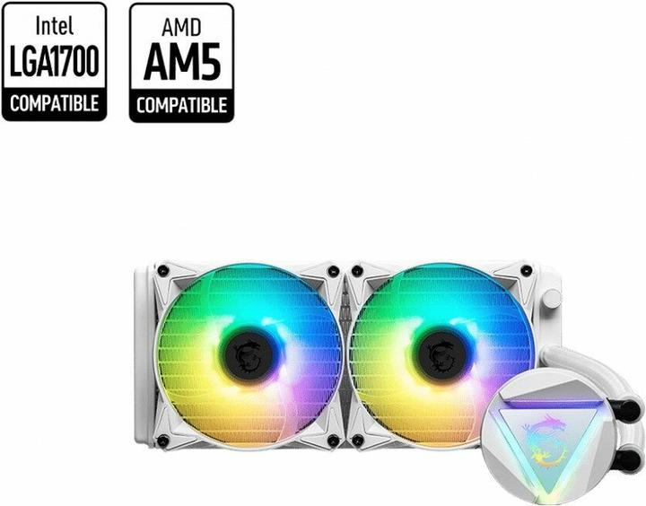 Actual product image MSI WAK MAG CoreLiquid 240R V2 WHITE