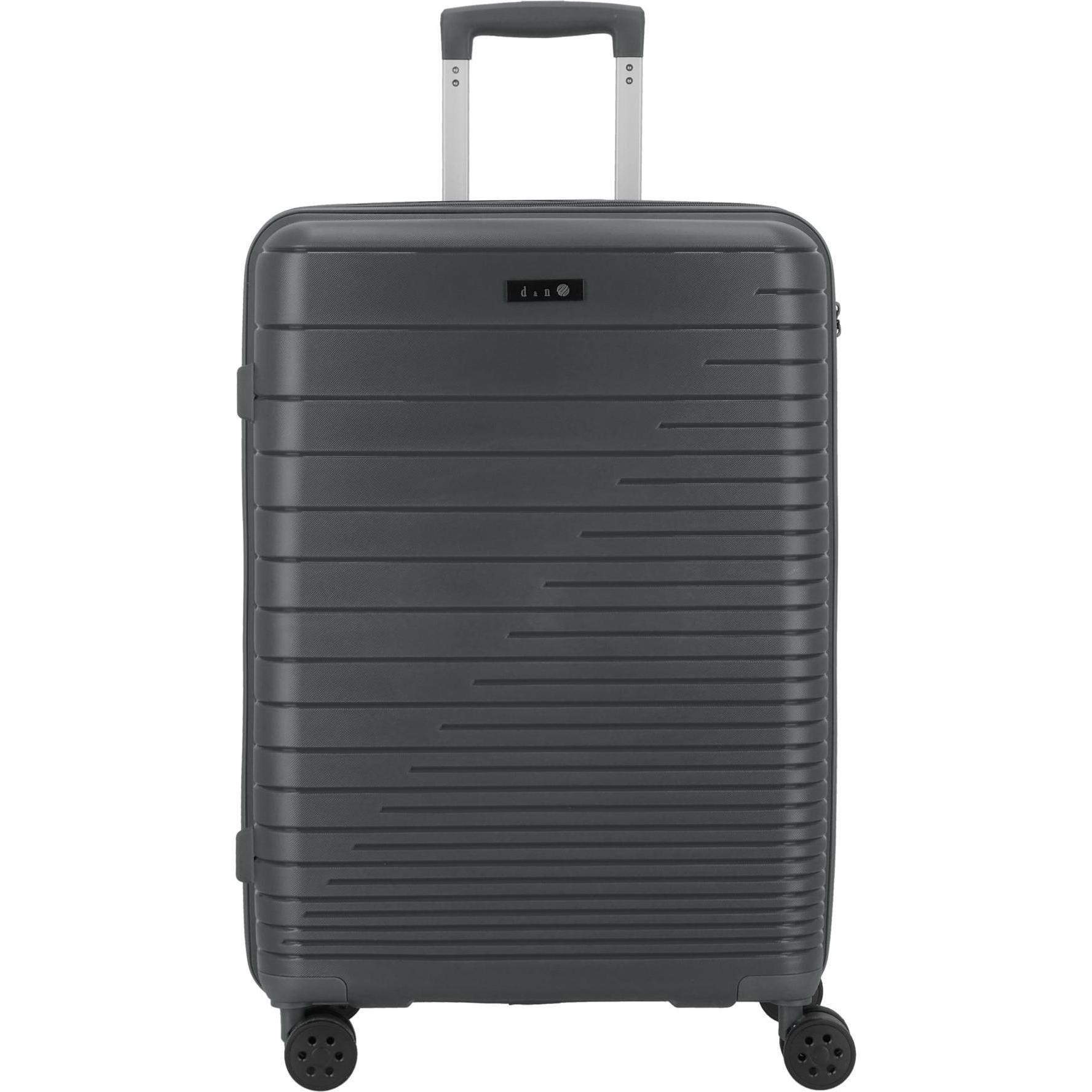 Thumbnail - D&N, Koffer, Travel Line 4600 4 Rollen Trolley M 65 cm, Grau, (63 l, M (50 - 90l))
