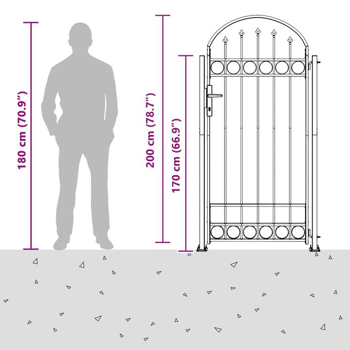 Produktbild vidaXL Stahlzaunpfosten