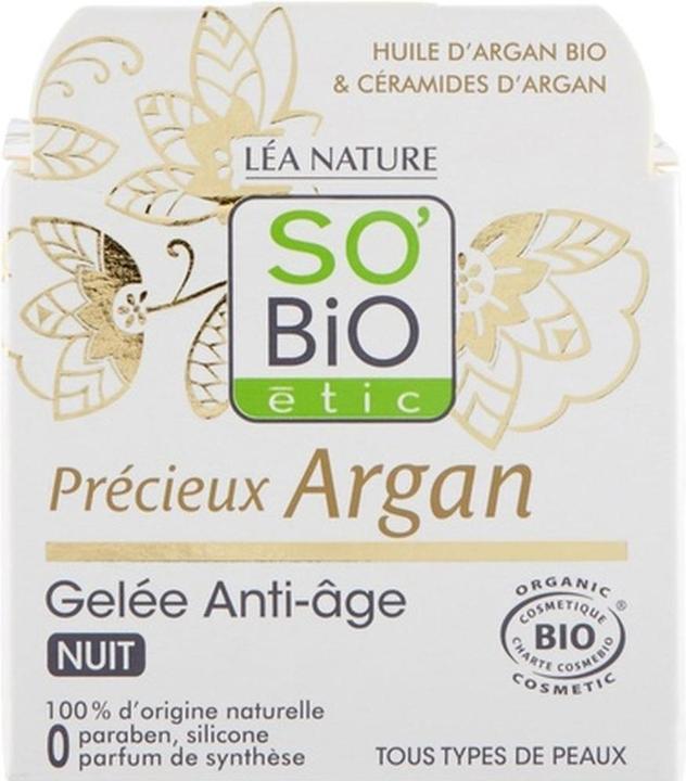 Léa Nature Night Gel Anti-Aging for All Skin Types with Precious Argan - Expert in Nutrition and Anti-Aging (Nachtcreme)