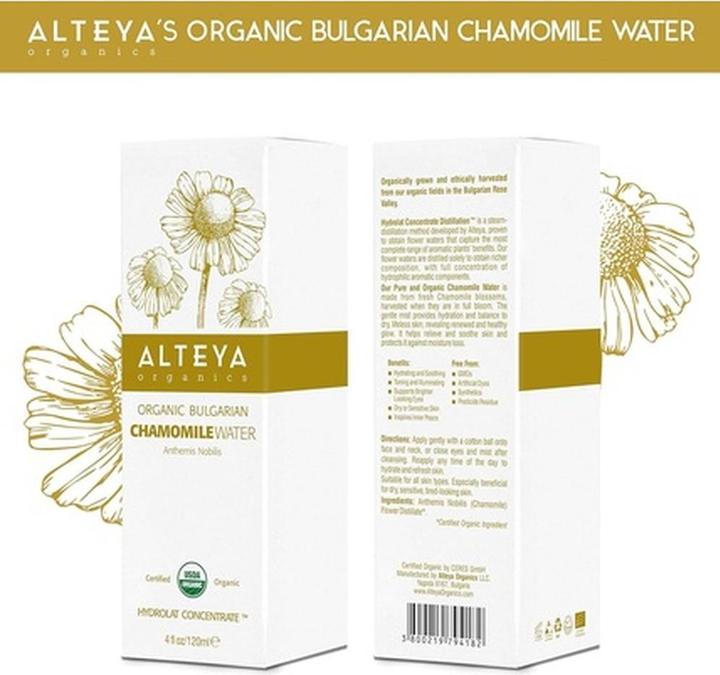 Produktbild Alteya organics - Chamomile water BIO spray in glass 120 ml (Körperlotion, 120 ml)