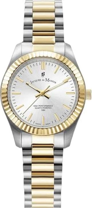 Jacques du Manoir Elegant Two-Tone Analog Watch with Stainless Steel Band (Analogue wristwatch, 31 mm)