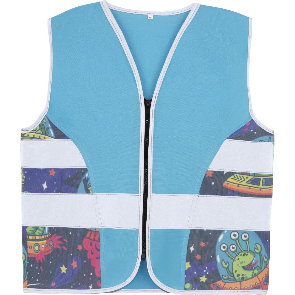 Thumbnail - Korntex, Warnweste + Warnshirt, Kinder Warnweste Aerospace Blau/Alien CO2 Neutral XS EN 17353 ACTAERALI (XS)