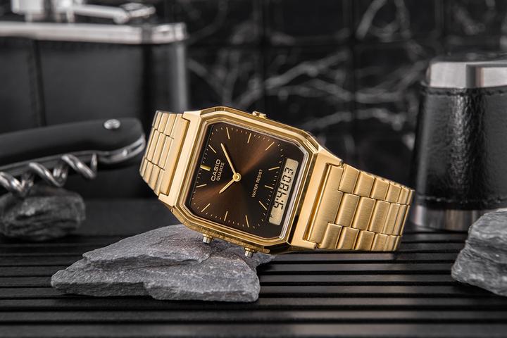 Actual product image Casio AQ-230GA-5AMQYDF Clock + BOX