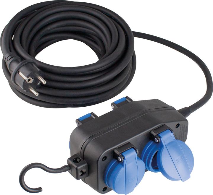 Productafbeelding As - Schwabe 60671 Contactdoosverdeler Zwart Beschermcontact (10 m, CEE 7/3)