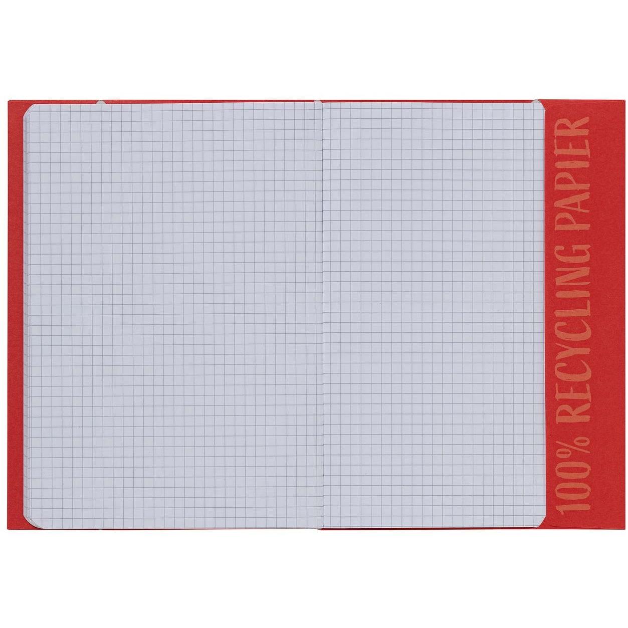 Herma, Heft + Block, Heftschoner Recycling, DIN A5, aus Papier, dunkelrot mit Beschriftungsetikett, 100 % Altpapier (A5)