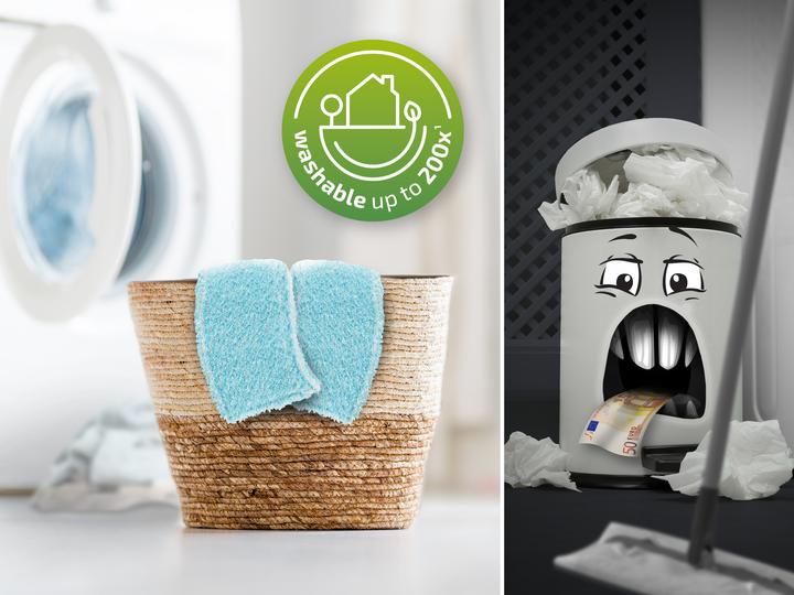 Produktbild Leifheit 2er Set Wischbezug CLEAN TWIST M Ergo super soft (2 Stk.)