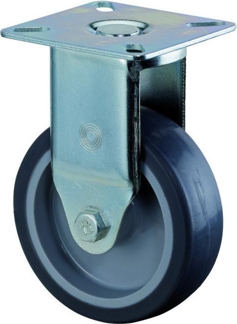 Productafbeelding BS Rollen Bokwiel 125 mm 100 kg massief rubber 95 x 70 mm