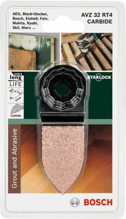 Produktbild Bosch Professional Zubehör Starlock Carbide-RIFF Schleiffinger AVZ 32 RT4, B: 32 mm, T: 50 mm