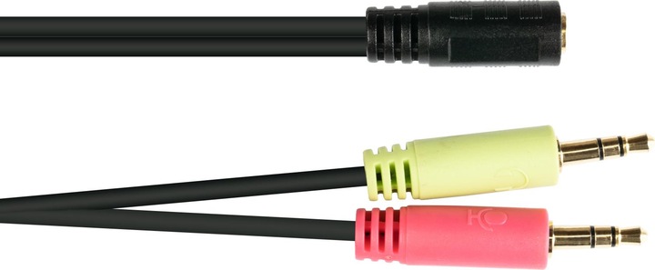 Produktbild Good Connections AD-HS02 Audio-Kabel 0,2 m 2 x 3.5mm 3.5mm Schwarz (0.20 m, 3.5mm Klinke (AUX))