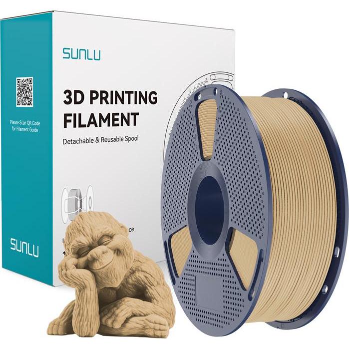 Sunlu Filament Wood (Klon) (Legno), Filamenti stampa 3D, Marrone