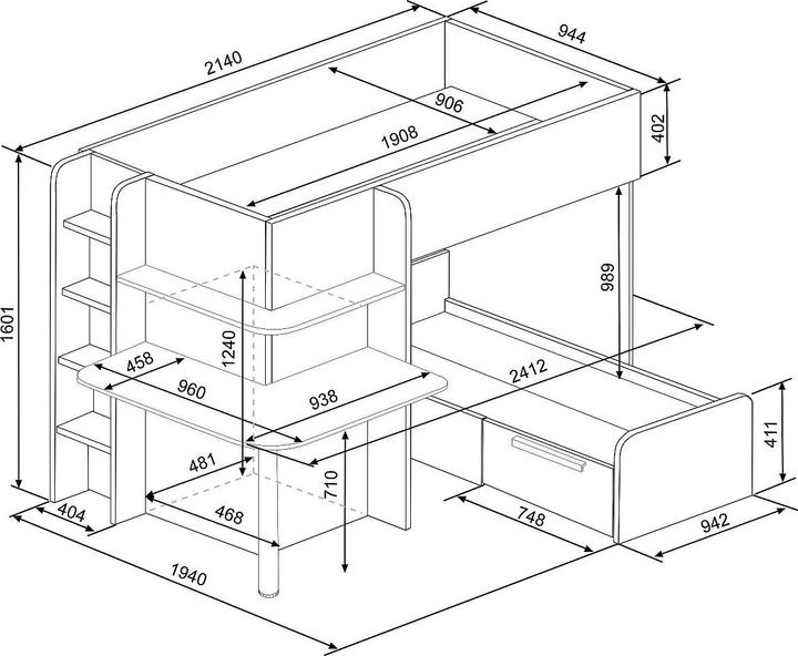 Produktbild Vente-unique Samuel (90 x 190 cm)