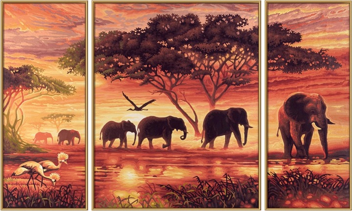 Actual product image Schipper Painting by numbers - Elephants
